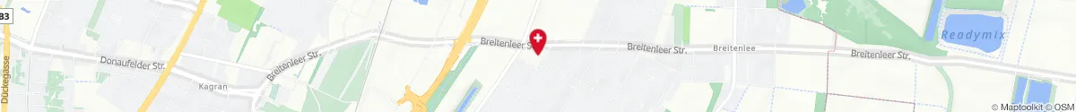 Kartendarstellung des Standorts für Apotheke Breitenlee in 1220 Wien